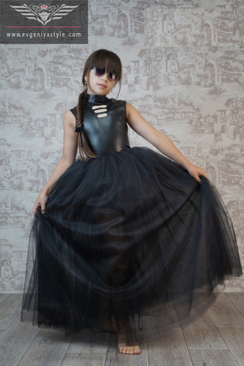 Вечернее кожаное платье – «Caroline»