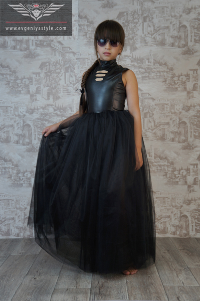 Вечернее кожаное платье – «Caroline»